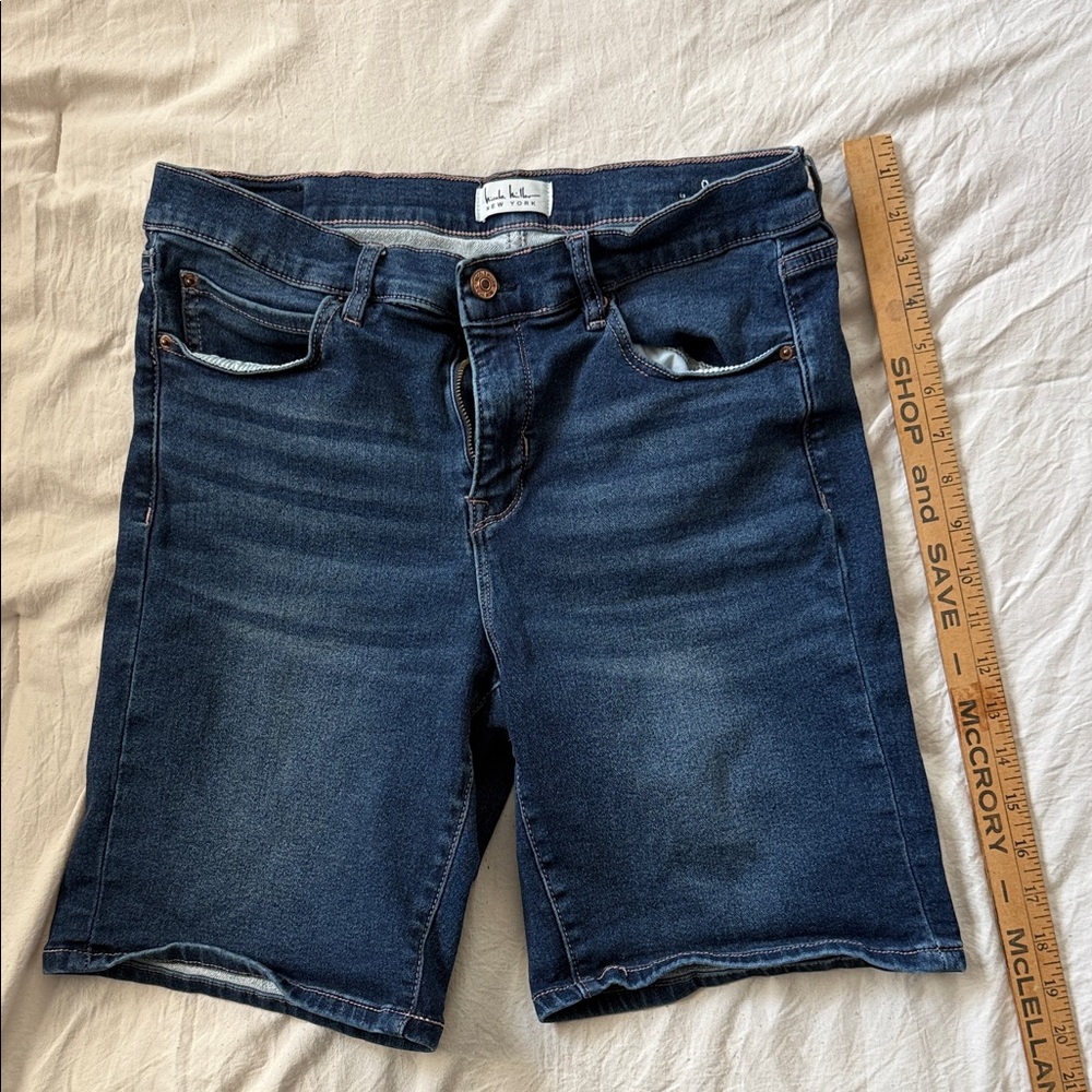 Nicole Miller Dark Indigo Denim Bermuda Shorts women’s 8